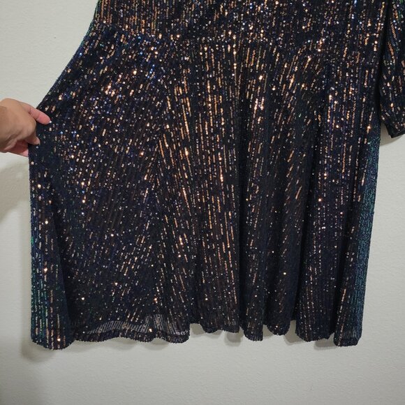 Torrid Mini Multi-color Sequins Skater Dress Size 2X - Picture 5 of 11